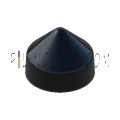 6.0" Black Round Cone Piling Cap