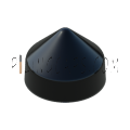 6.5" Black Round Cone Piling Cap