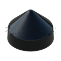 8.0" Black Round Cone Piling Cap
