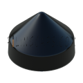 8.5" Black Round Cone Piling Cap
