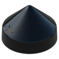 10.0" Black Round Cone Piling Cap