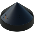 12.0" Black Round Cone Piling Cap