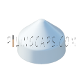 6.0" White Round Cone Piling Cap