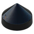 16.5" Black Round Cone Piling Cap